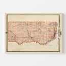 Vintage Map of Clinton County, Iowa 1875