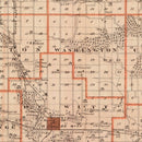 Vintage Map of Clinton County, Iowa 1875