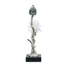 Aluminum Candle Holder With Marble Stand