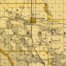 Vintage Map of Cedar County, Iowa 1875