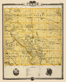 Vintage Map of Cedar County, Iowa 1875