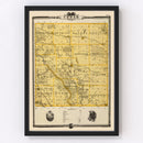 Vintage Map of Cedar County, Iowa 1875