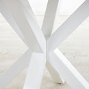 Cross Leg Dining Table With Round Top, For 4 - 6 People - White by HouseOfZazla