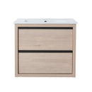 24" Bathroom Vanity with 2 Soft Close drawers, White Ceramic Basin-BLO-G-