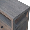 2 Drawer Open Bedside Table - Gray Ash by HouseOfZazla