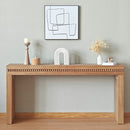 Rustic Manufactured Wood Console Table with Beaded Accent