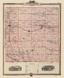 Vintage Map of Poweshiek County, Iowa 1875