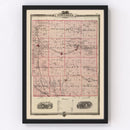 Vintage Map of Poweshiek County, Iowa 1875