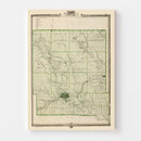Vintage Map of Polk County, Iowa 1875