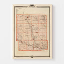 Vintage Map of Dallas County, Iowa 1875