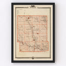 Vintage Map of Dallas County, Iowa 1875