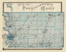 Vintage Map of Pottawattamie County, Iowa 1875