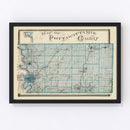 Vintage Map of Pottawattamie County, Iowa 1875