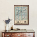 Vintage Map of Cass County, Iowa 1875