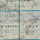 Vintage Map of Cass County, Iowa 1875