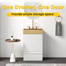Gada 20" Striped Velvet Bathroom Vanity