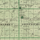 Vintage Map of Adair County, Iowa 1875