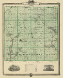 Vintage Map of Adair County, Iowa 1875