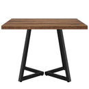 Square Dining Compact Kitchen Table - Brown / Black by HouseOfZazla