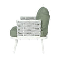 Mariano Steel 4-Pieces Conversation Set, Off White+Green by HouseOfZazla
