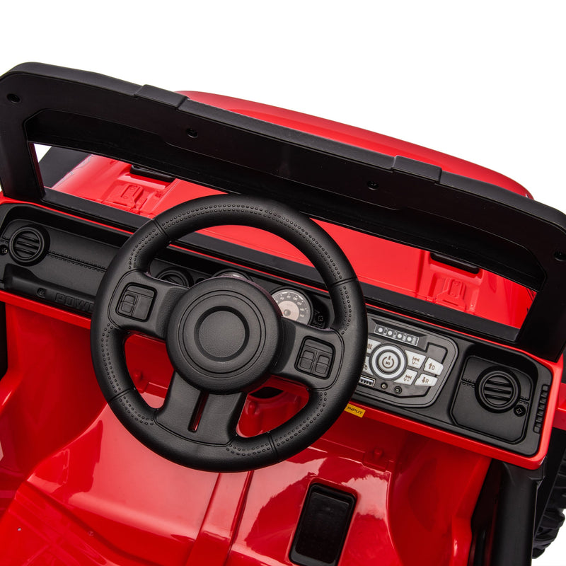 24V Ride On Large PickUp Truck car for Kids,ride On 4WD Toys with Remote Control,Parents Can Assist in Driving,Bluetooth music version,Pickup truck design with spacious storage in the rear.