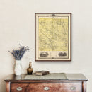 Vintage Map of Mahaska County, Iowa 1875