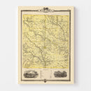 Vintage Map of Mahaska County, Iowa 1875