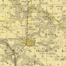 Vintage Map of Mahaska County, Iowa 1875