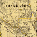 Vintage Map of Louisa County, Iowa 1875