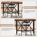 Counter Height Dining Rectangular Kitchen Table For 6 - Brown / Black by HouseOfZazla