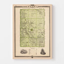 Vintage Map of Henry County, Iowa 1875