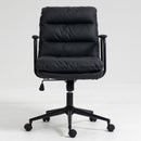 Office Chair, Mid Back Home Office Desk Task Chair With Wheels And Arms Ergonomic Computer Rolling Swivel Chair With Padded Armrest by HouseOfZazla