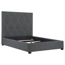 Bowfield Upholstered Queen Panel Bed Charcoal