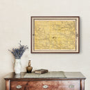 Vintage Map of Jefferson County, Iowa 1875