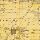 Vintage Map of Jefferson County, Iowa 1875
