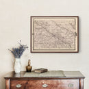 Vintage Map of Wapello County, Iowa 1875