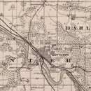 Vintage Map of Wapello County, Iowa 1875