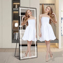 Full-Length Vertical Mirror With LED Light, Dimming Wall Mirror With Frame by HouseOfZazla