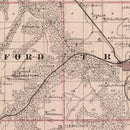 Vintage Map of Monroe County, Iowa 1875