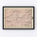 Vintage Map of Monroe County, Iowa 1875