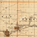 Vintage Map of Adams County, Iowa 1875