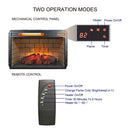 Infrared Quartz Heater Fireplace Insert -Woodlog Version With Brick by Unique Piece Furniture