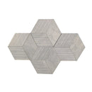 Hexagon Natural Stone Marble Tile, 3D Fluted (Set of 12)