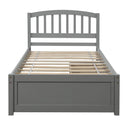 Platform Storage Bed Wood Bed Frame With Two Drawers And Headboard by HouseOfZazla