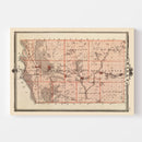 Vintage Map of Mills County, Iowa 1875
