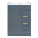 Modern Bathroom Vanity With 1 Door and 3 Drawers by HouseOfZazla