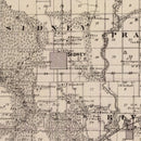 Vintage Map of Fremont County, Iowa 1875