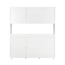 63" W Large Kitchen Hutch Cabinet, Freestanding Pantry Storage by HouseOfZazla