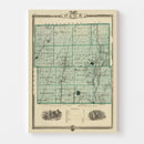 Vintage Map of Page County, Iowa 1875