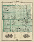 Vintage Map of Page County, Iowa 1875
